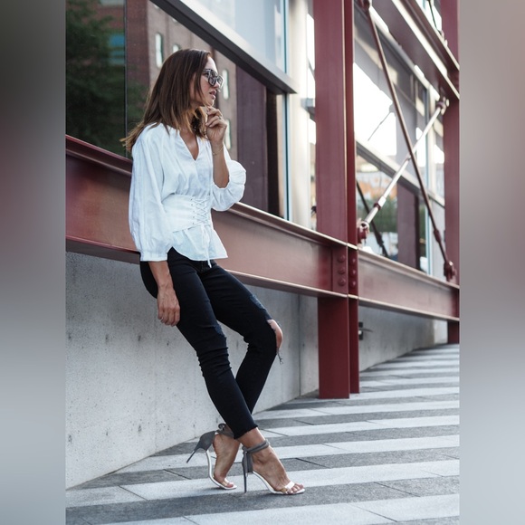 SOLD Brand New Anthropologie Corset Balloon Blouse Top By Akemi + Kin Size 10 - Picture 8 of 10